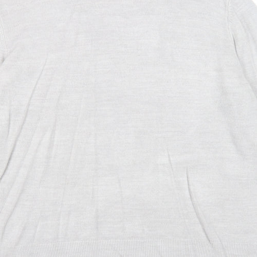 Marks and Spencer Womens Grey Round Neck Acrylic Pullover Jumper Size 16
