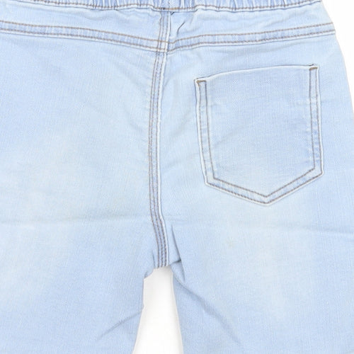 Urban Boys Boys Blue Cotton Bermuda Shorts Size 6 Years Regular Drawstring