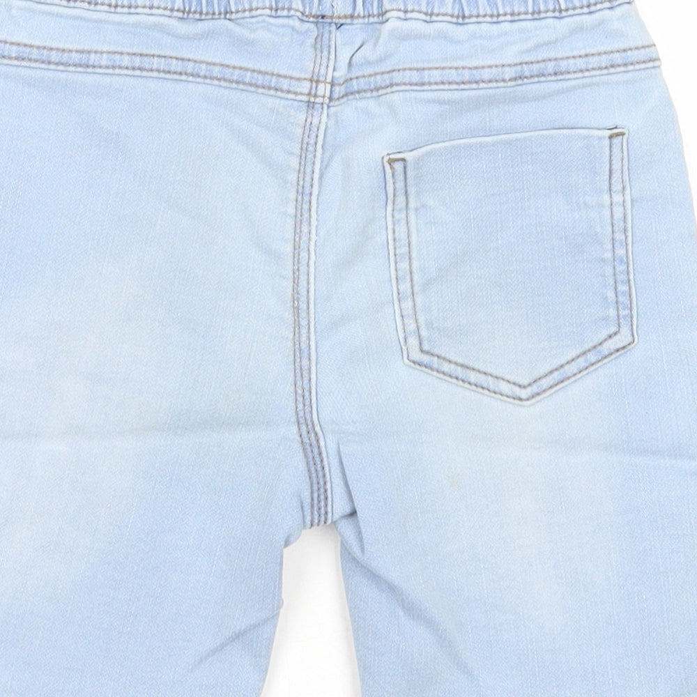 Urban Boys Boys Blue Cotton Bermuda Shorts Size 6 Years Regular Drawstring