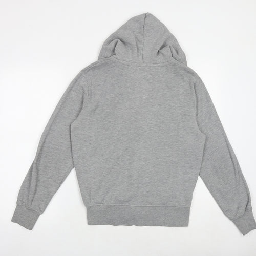 Authentic Apparel Mens Grey Polyester Full Zip Hoodie Size S - New York