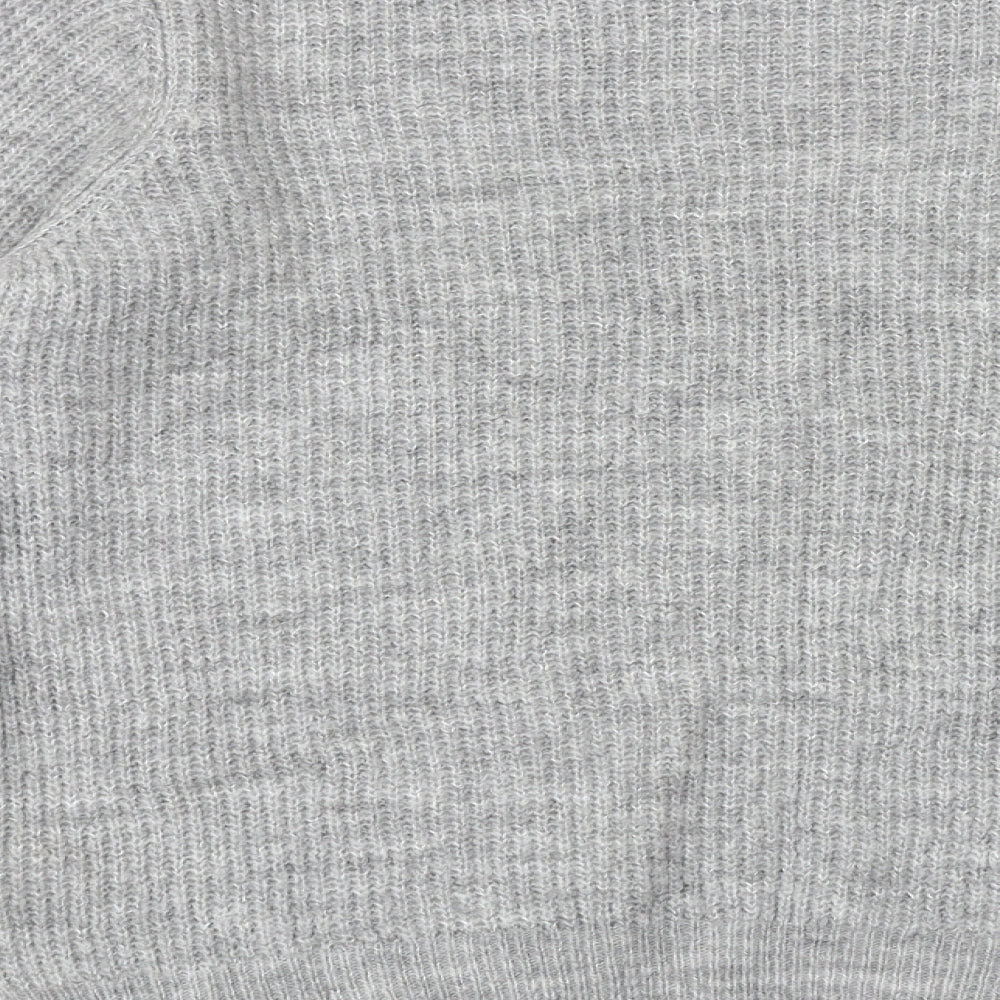 Marks and Spencer Womens Grey Round Neck Acrylic Pullover Jumper Size 12