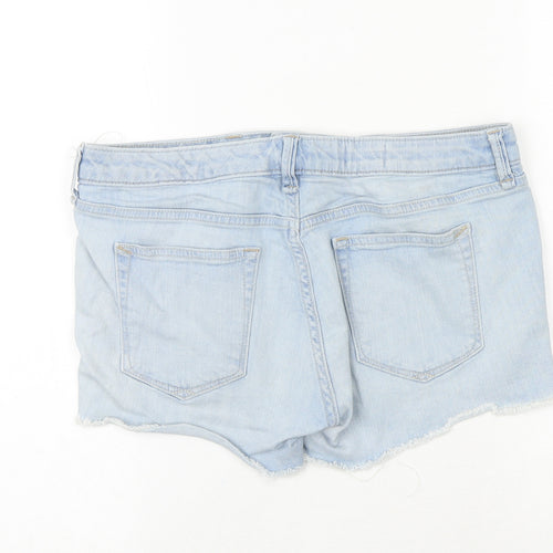 Gap Womens Blue 100% Cotton Cut-Off Shorts Size 32 in Regular Zip
