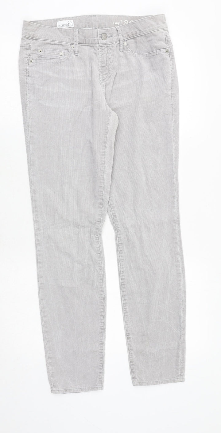 Gap Womens Grey Cotton Trousers Size 31 in Regular Zip