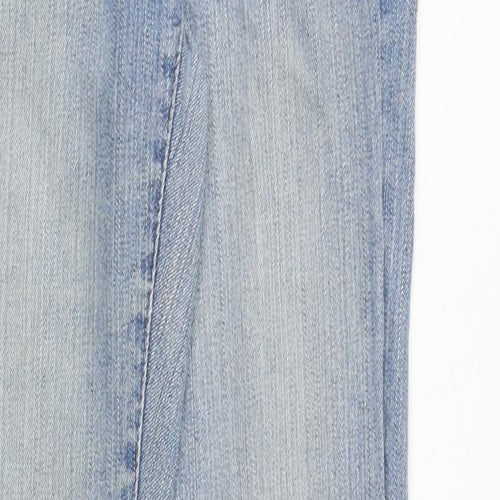 Redoute Womens Blue Cotton Skinny Jeans Size 4 Regular Zip