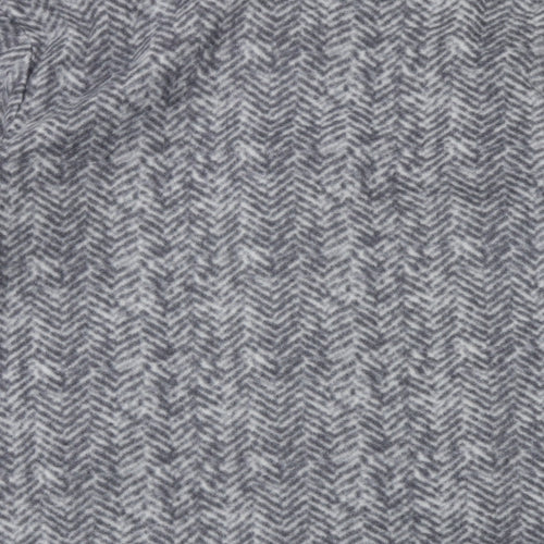 Anna De Lancay Womens Grey Herringbone Pea Coat Coat Size S Button
