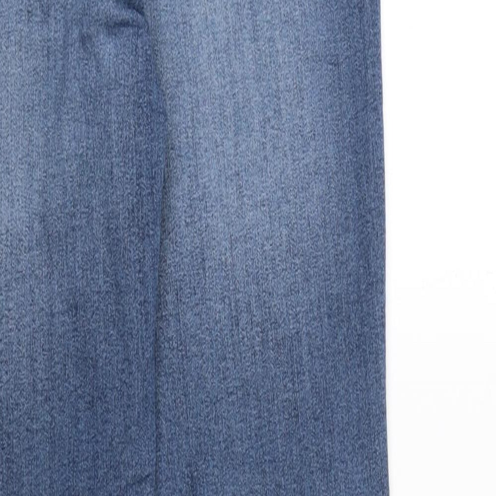 H&M Womens Blue Cotton Skinny Jeans Size 8 Regular Zip