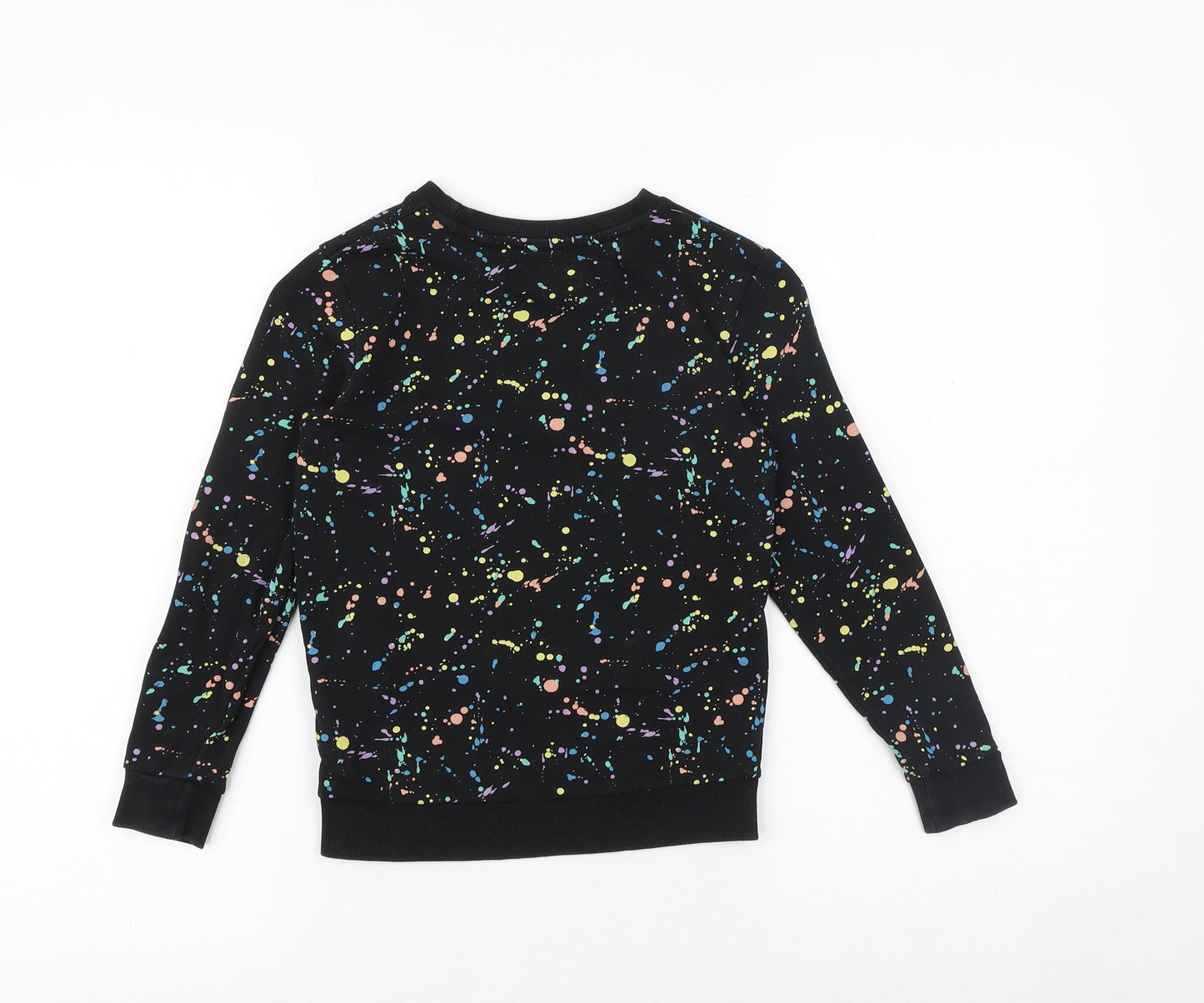 NEXT Boys Black Geometric 100% Cotton Pullover Sweatshirt Size 6-7 Years Pullover - Future Influencer