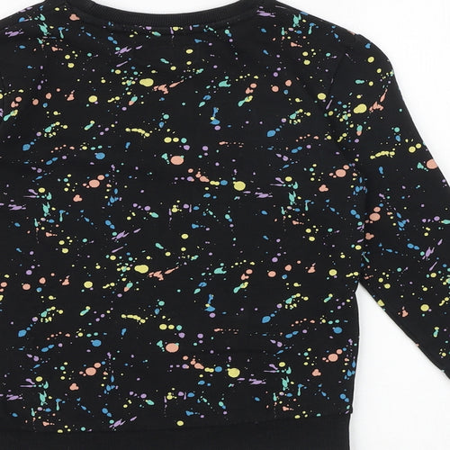 NEXT Boys Black Geometric 100% Cotton Pullover Sweatshirt Size 6-7 Years Pullover - Future Influencer