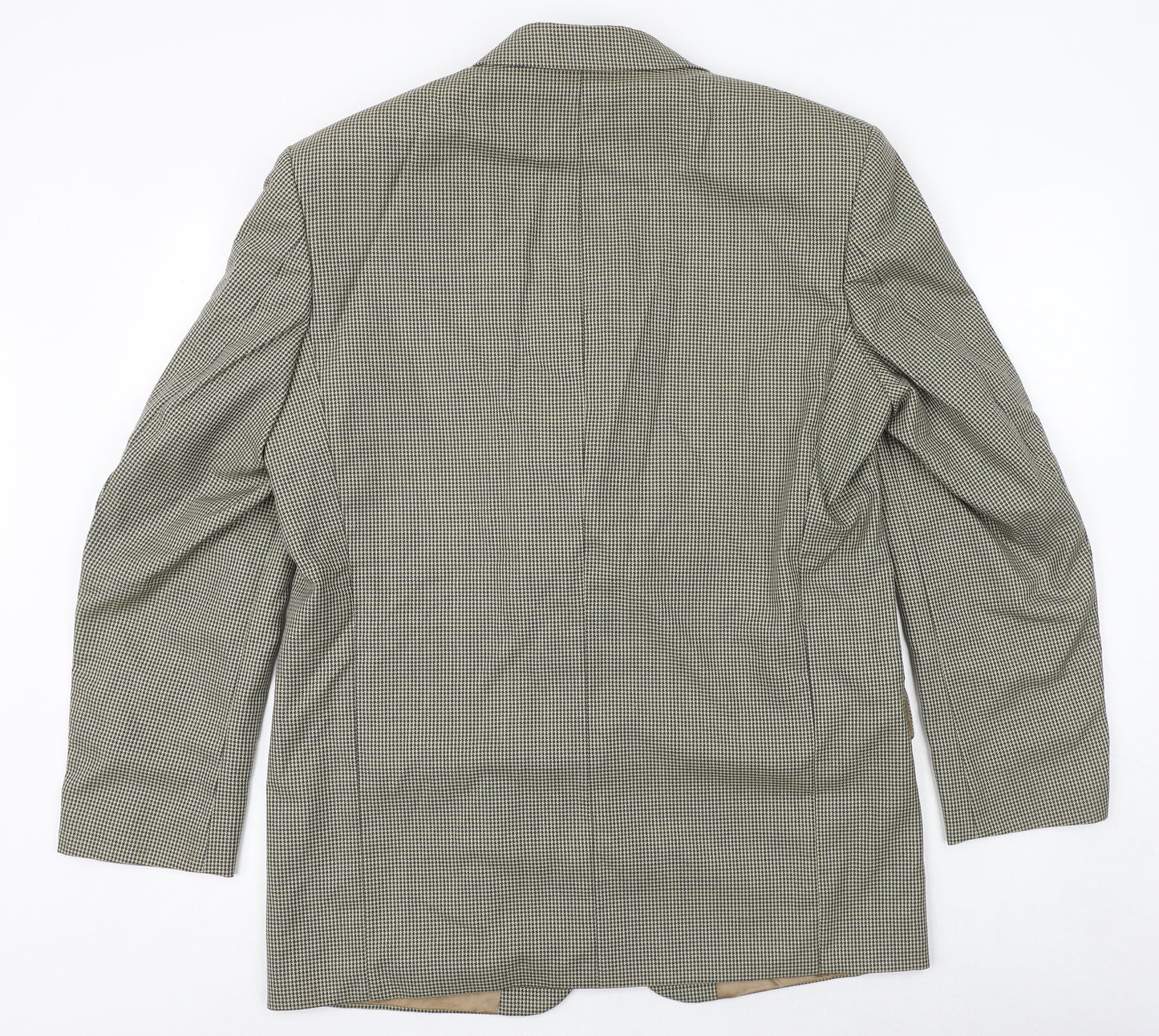 Burton Mens Brown Geometric Wool Jacket Blazer Size 40 Regular