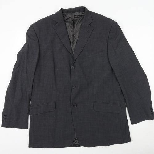 Marks and Spencer Mens Grey Polyester Jacket Suit Jacket Size 42 Regular