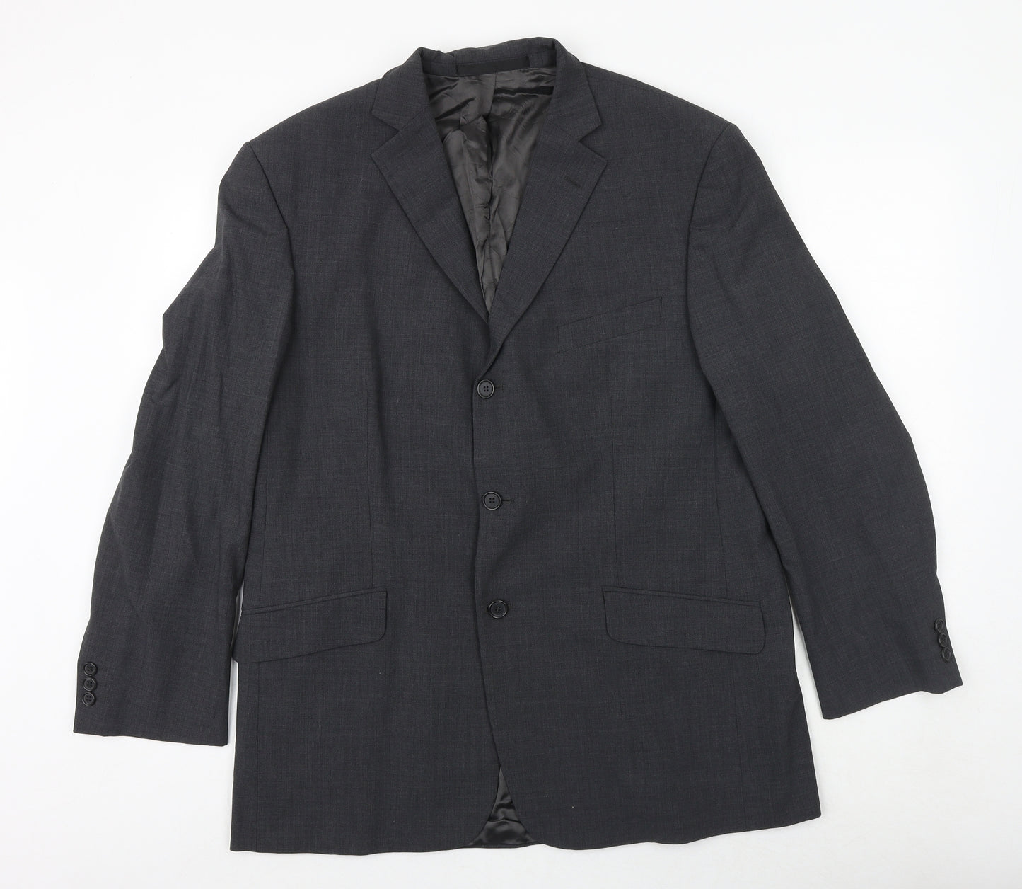 Marks and Spencer Mens Grey Polyester Jacket Suit Jacket Size 42 Regular
