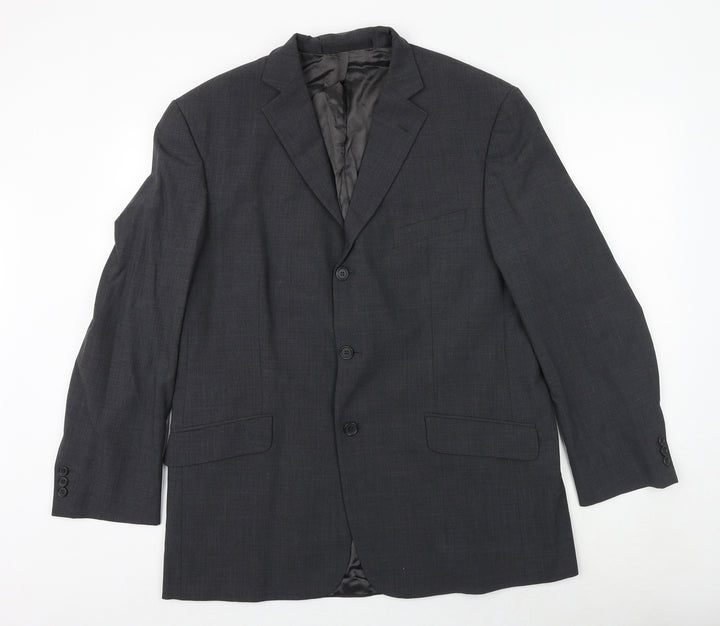 Marks and Spencer Mens Grey Polyester Jacket Suit Jacket Size 42 Regular