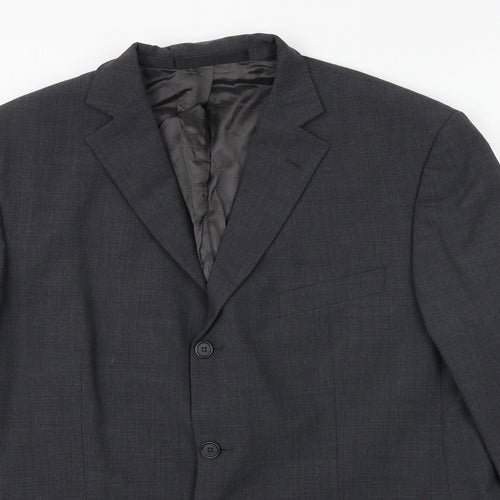 Marks and Spencer Mens Grey Polyester Jacket Suit Jacket Size 42 Regular