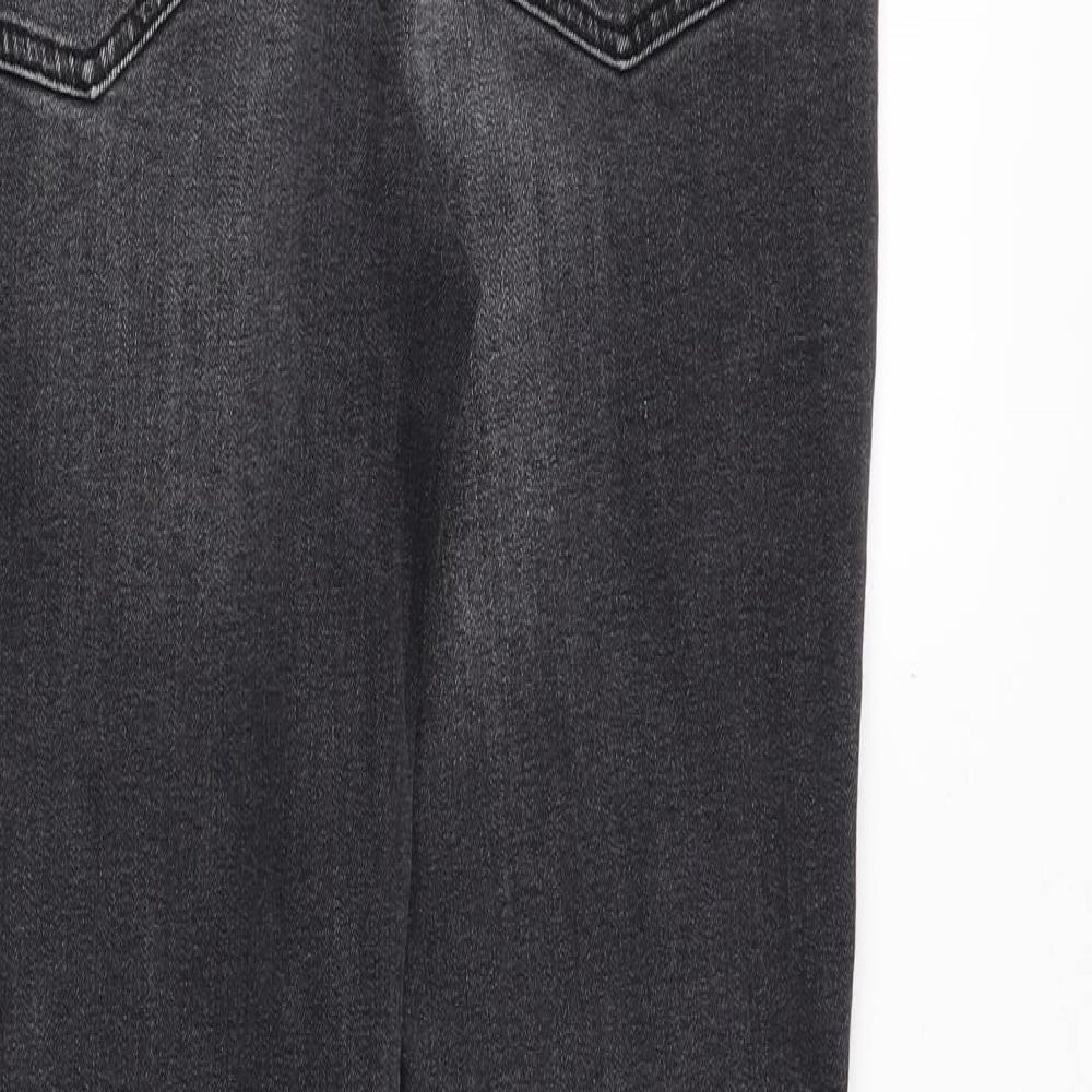 Debenhams Womens Grey Cotton Skinny Jeans Size 12 Regular Zip