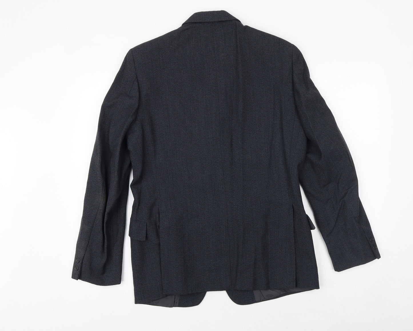Burton Mens Blue Polyester Jacket Suit Jacket Size 36 Regular
