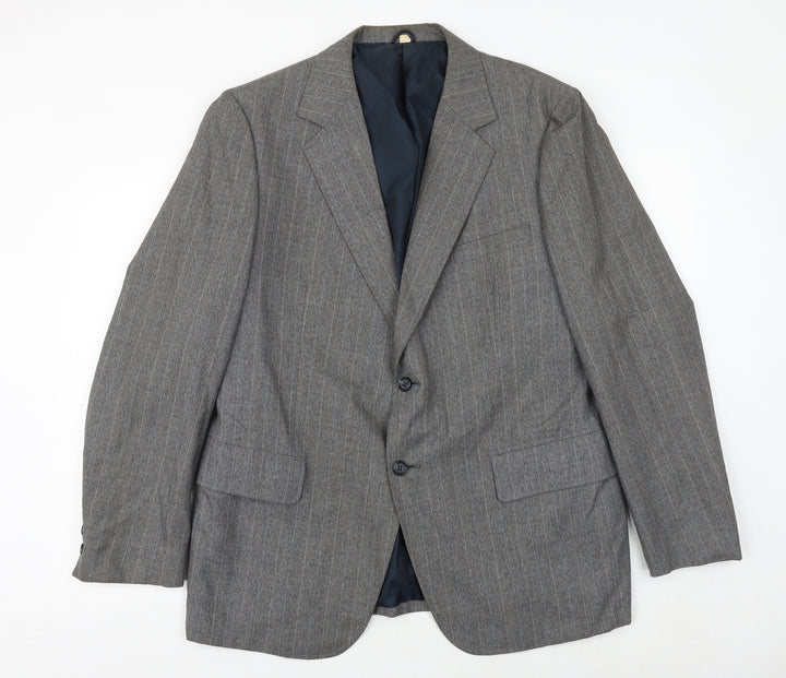 Styleda Mens Grey Striped Wool Jacket Suit Jacket Size 44 Regular