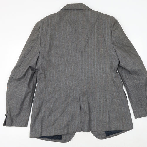 Styleda Mens Grey Striped Wool Jacket Suit Jacket Size 44 Regular