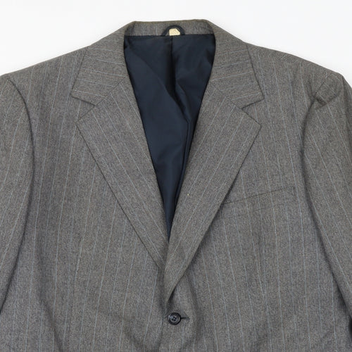 Styleda Mens Grey Striped Wool Jacket Suit Jacket Size 44 Regular