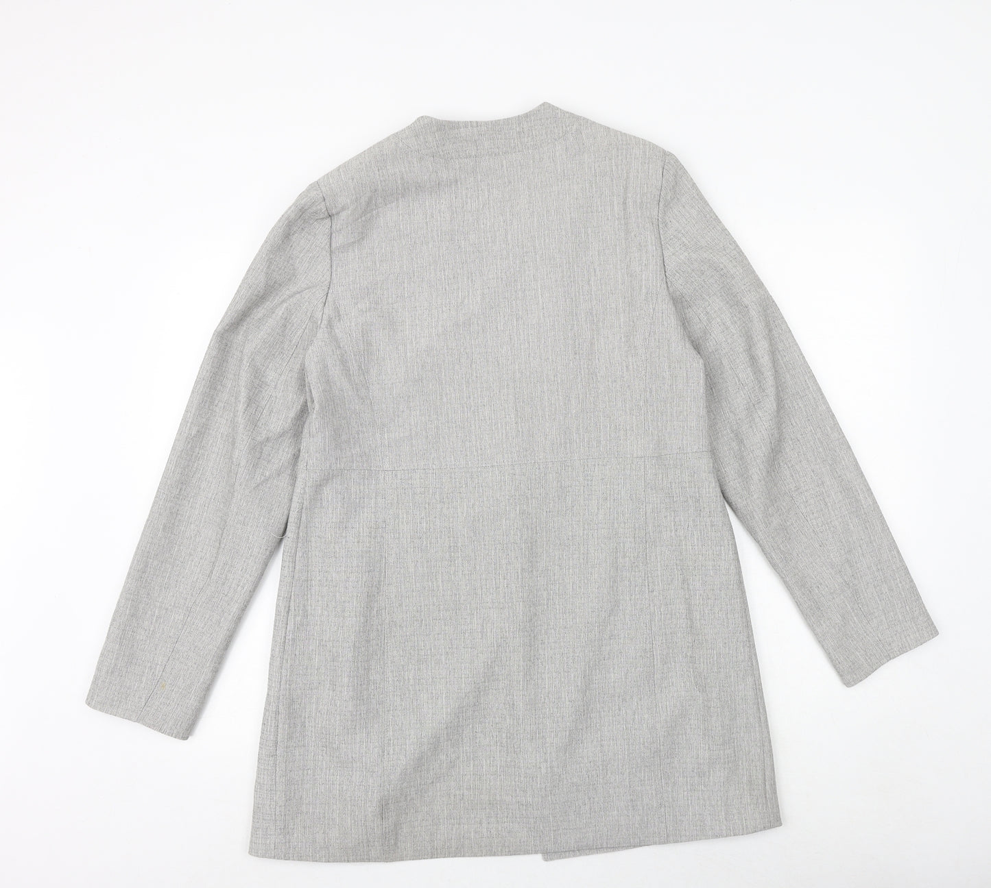 bonprix Womens Grey Pea Coat Coat Size 12 Button