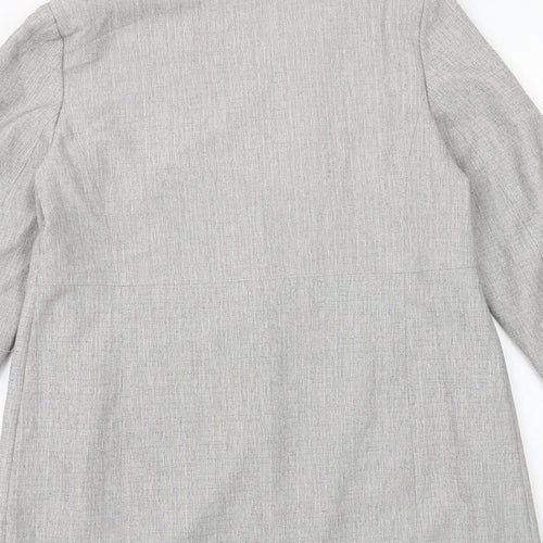 bonprix Womens Grey Pea Coat Coat Size 12 Button