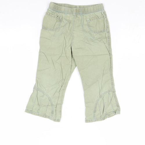 Sanetta Boys Green Cotton Chino Trousers Size 2 Years Regular Pullover
