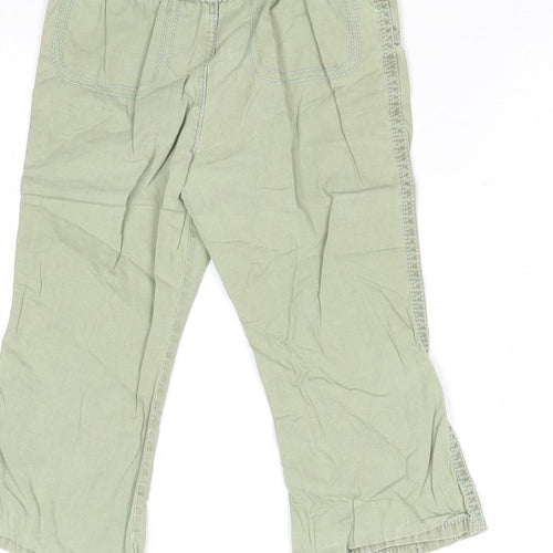 Sanetta Boys Green Cotton Chino Trousers Size 2 Years Regular Pullover