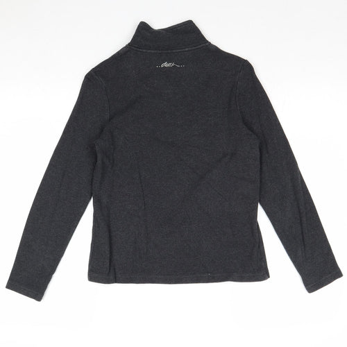 DASH Womens Grey Cotton Pullover Sweatshirt Size 10 Zip