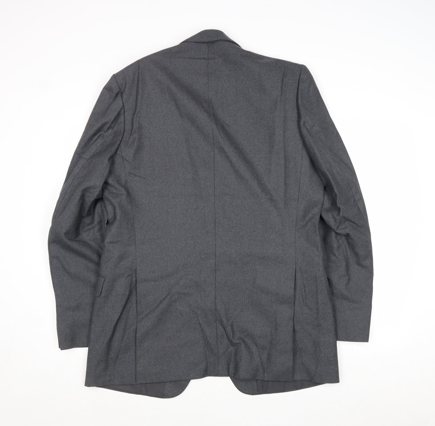 The Label Mens Grey Wool Jacket Suit Jacket Size 44 Regular
