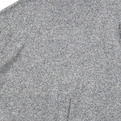 Carlos Rossini Womens Grey V-Neck Acetate Pullover Jumper Size M