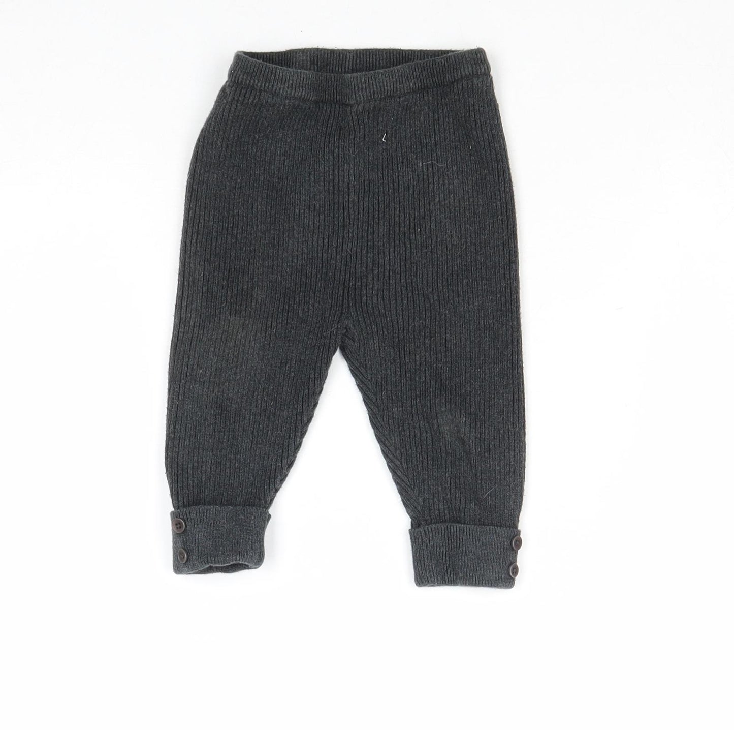 mamas & papas Boys Grey Cotton Capri Leggings Size 9-12 Months Pullover