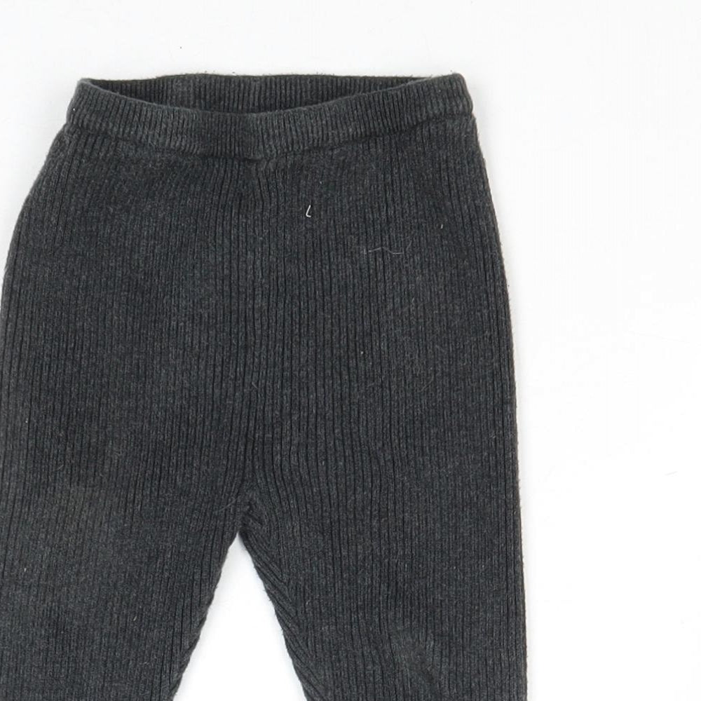 mamas & papas Boys Grey Cotton Capri Leggings Size 9-12 Months Pullover