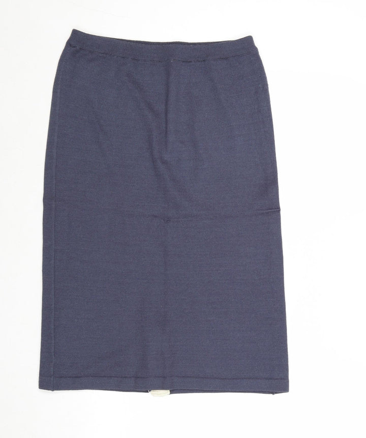 Dimension Womens Blue Acrylic A-Line Skirt Size 30 in