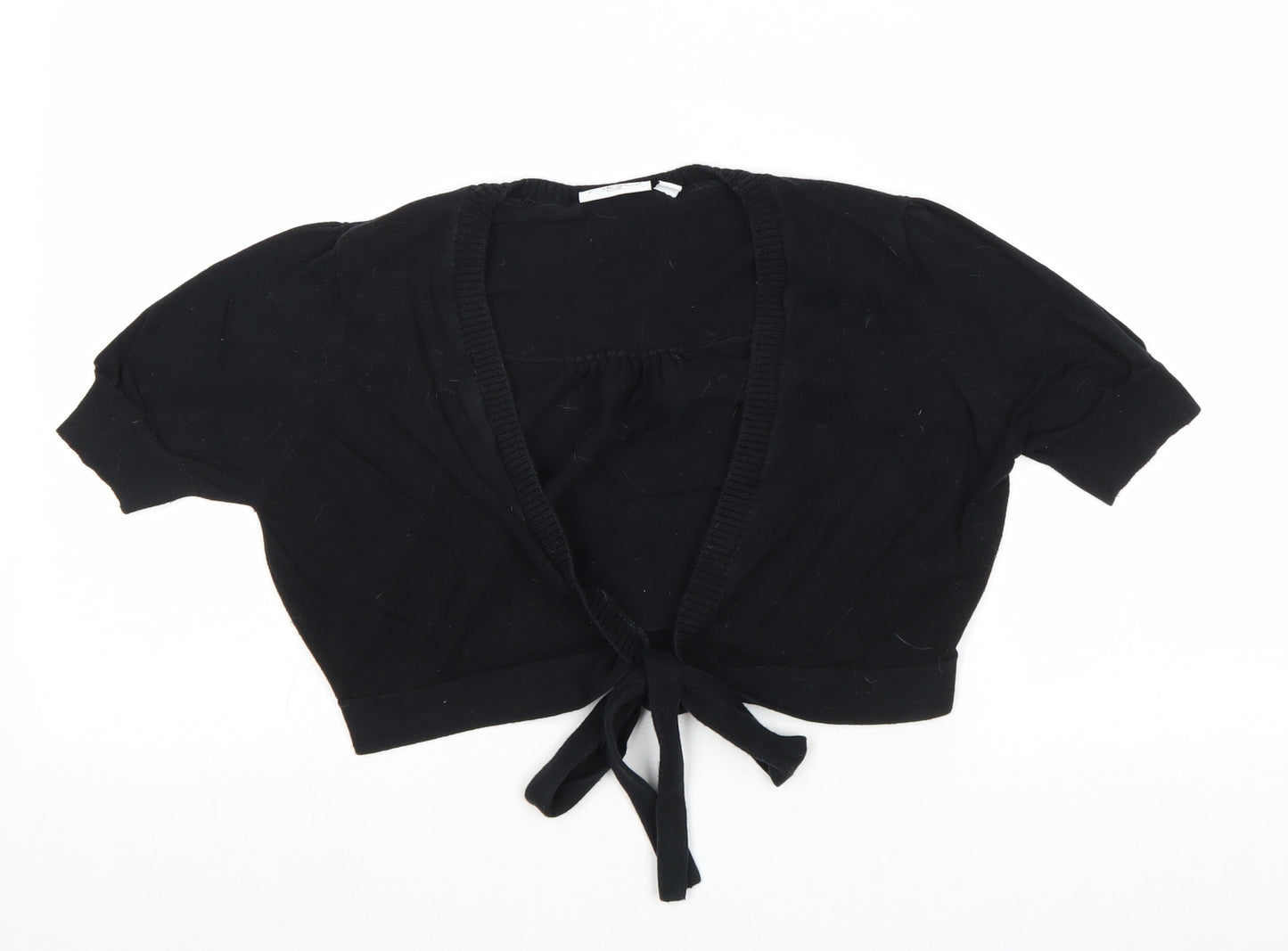 New Look Womens Black V-Neck Cotton Cardigan Jumper Size 16