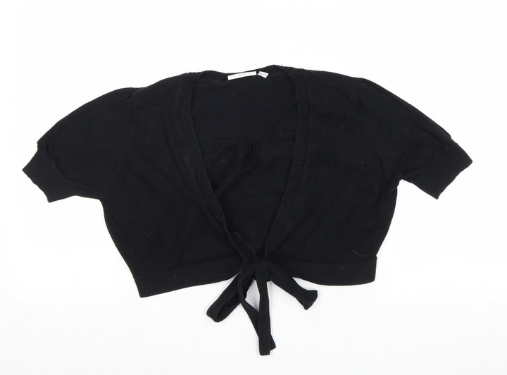 New Look Womens Black V-Neck Cotton Cardigan Jumper Size 16