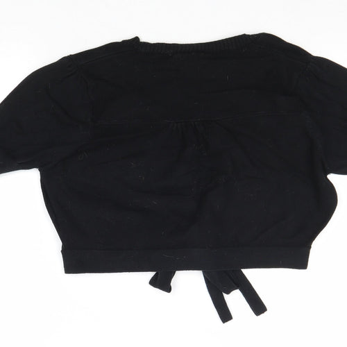 New Look Womens Black V-Neck Cotton Cardigan Jumper Size 16