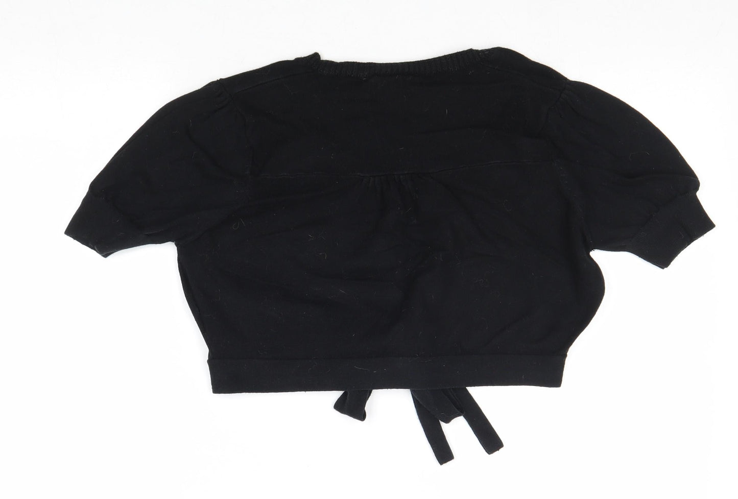 New Look Womens Black V-Neck Cotton Cardigan Jumper Size 16