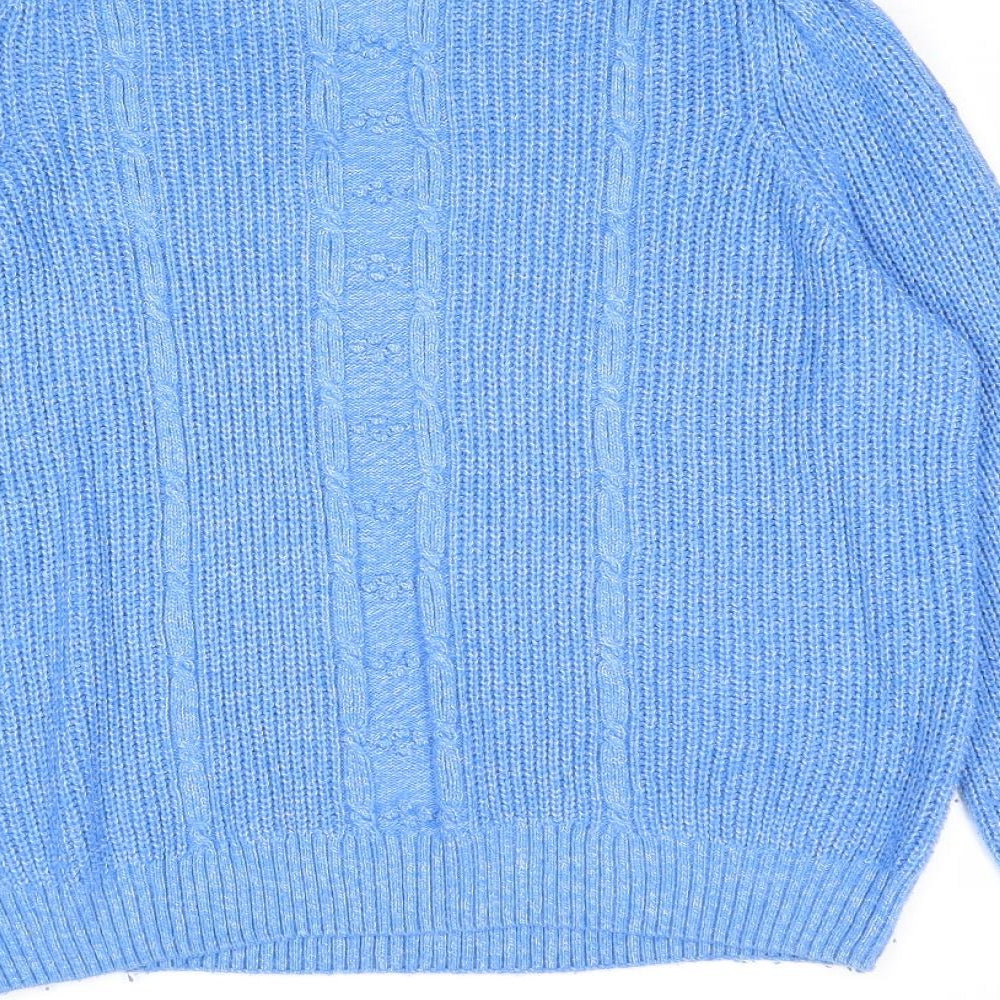 Per Una Womens Black Round Neck Cotton Pullover Jumper Size 14