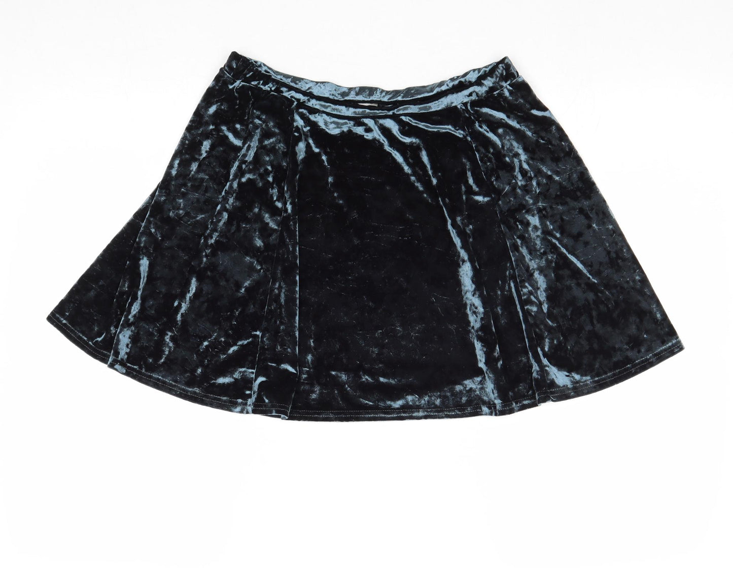 River Island Womens Green Polyester Skater Skirt Size 14