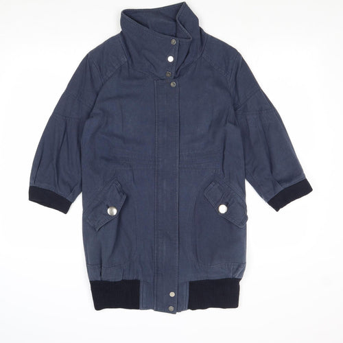 Jovonna Womens Blue Jacket Size S Zip