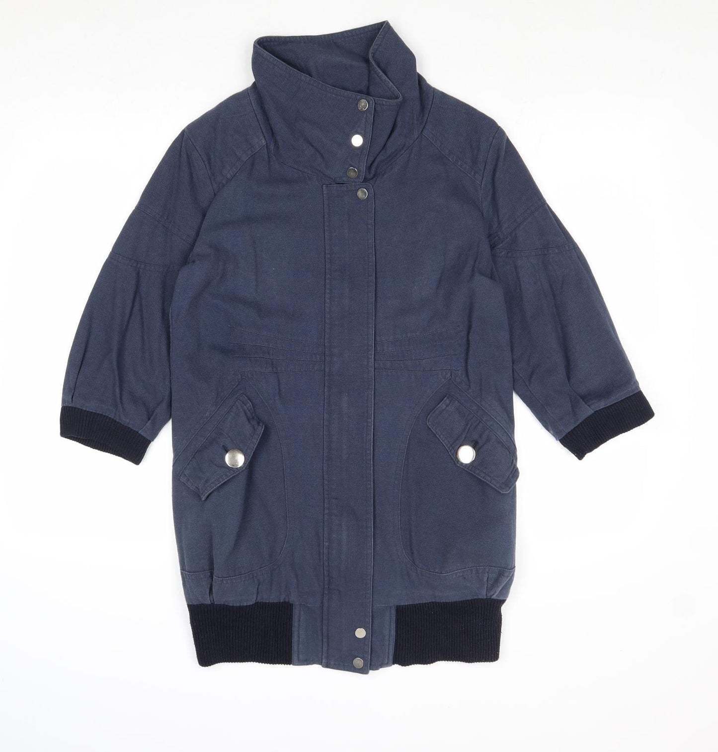 Jovonna Womens Blue Jacket Size S Zip