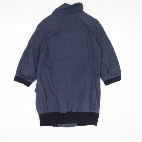 Jovonna Womens Blue Jacket Size S Zip