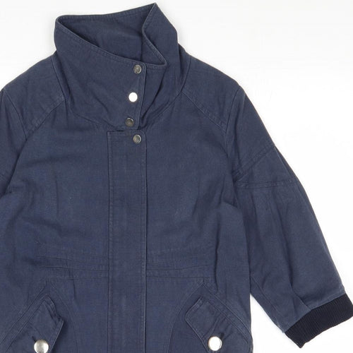 Jovonna Womens Blue Jacket Size S Zip