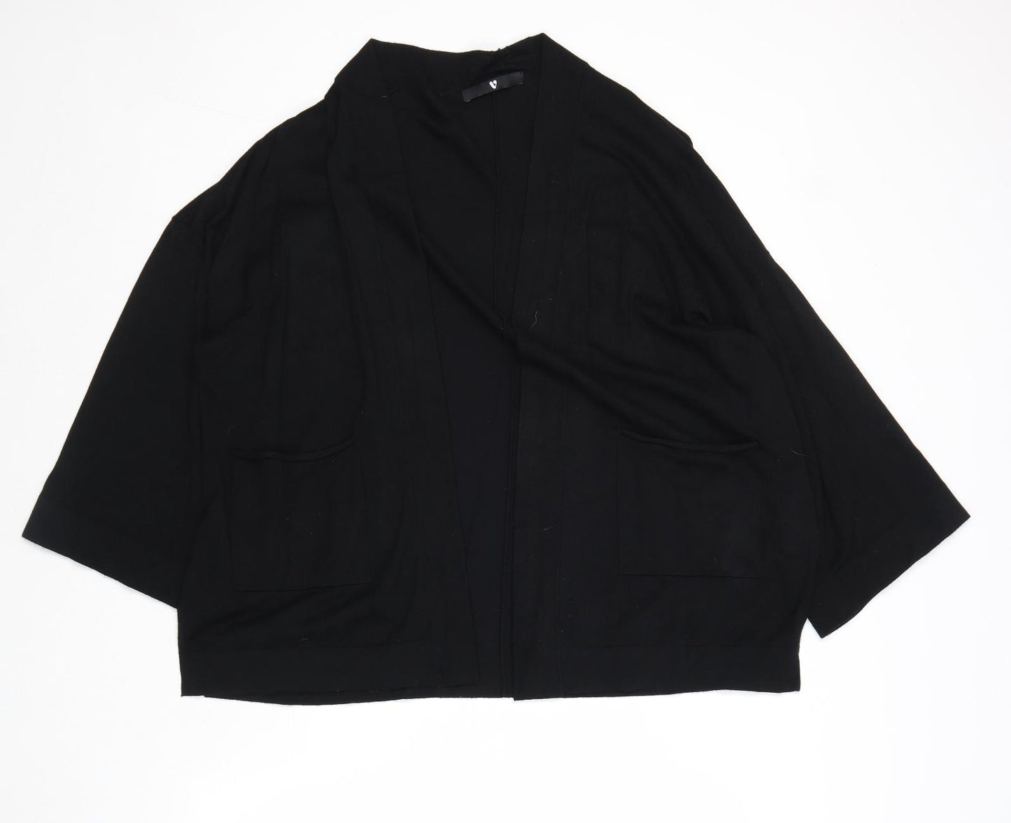 Very Womens Black V-Neck Viscose Cardigan Jumper Size M