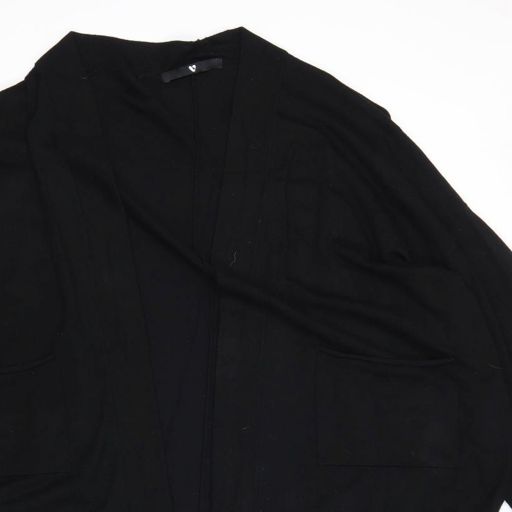Very Womens Black V-Neck Viscose Cardigan Jumper Size M