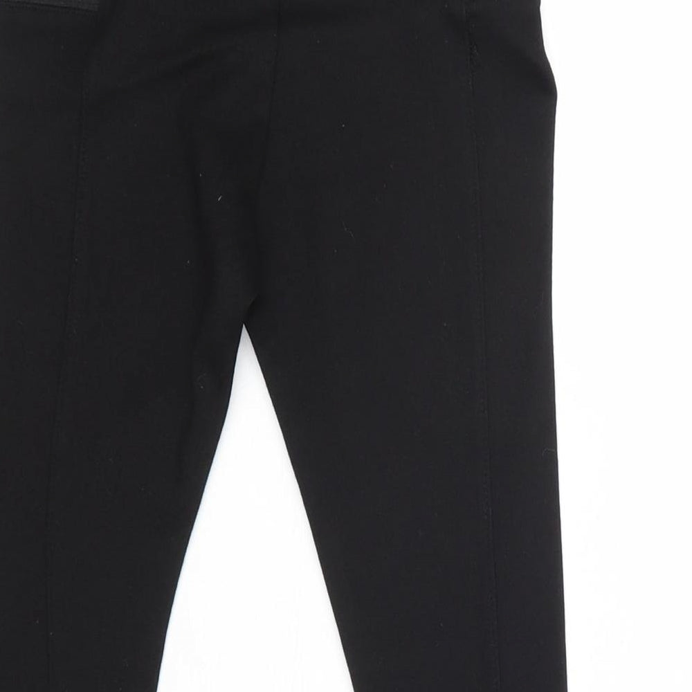 NEXT Girls Black Viscose Jegging Trousers Size 6 Years Regular Pullover