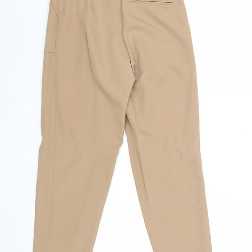 New Look Womens Beige Polyester Chino Trousers Size 6 Regular Zip