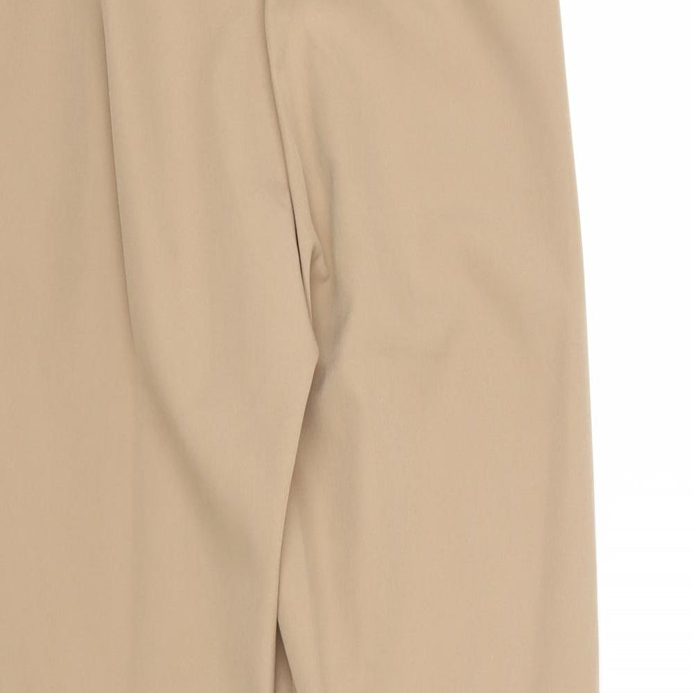 New Look Womens Beige Polyester Chino Trousers Size 6 Regular Zip