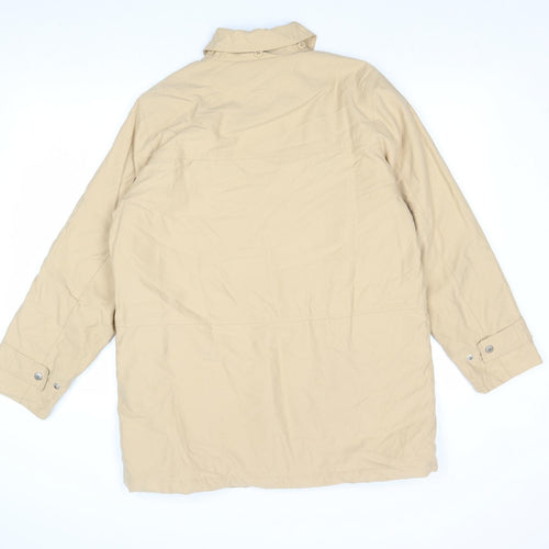 Preworn Womens Beige Pea Coat Coat Size 8 Zip