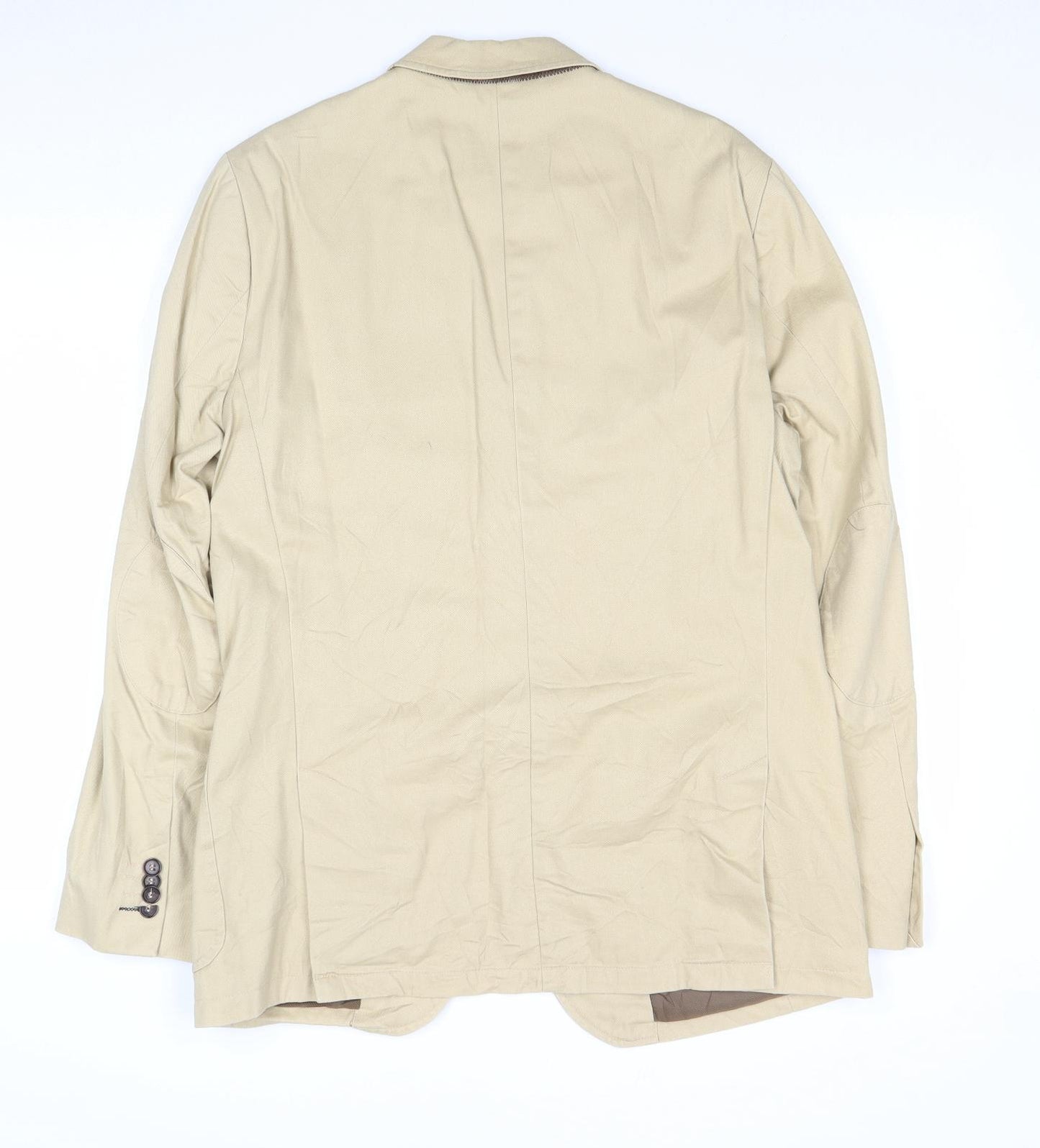 Kaiser Mens Beige Cotton Jacket Blazer Size 42 Regular