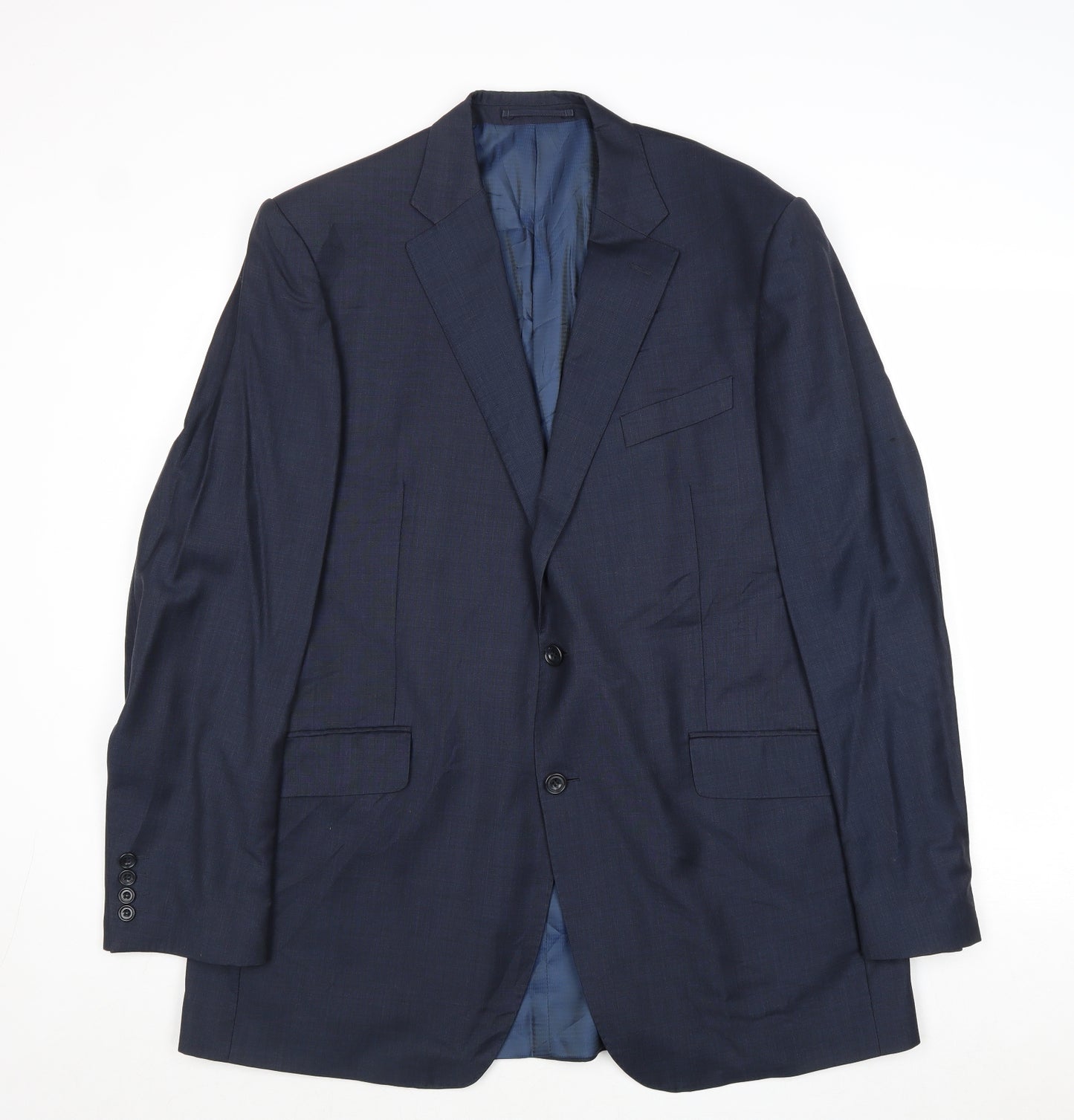Marks and Spencer Mens Blue Wool Jacket Suit Jacket Size 42 Regular
